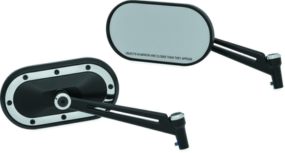 Kuryakyn Heavy Industry Mirrors Satin Black & Chrome - Part Number kur1766 - Kelly Motorsports