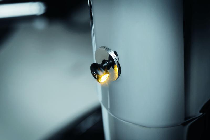 Kuryakyn Kellermann Atto Clear Lens Amber LED Lights in Satin Black - Kelly Motorsports