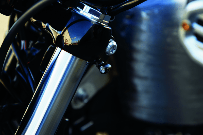Kuryakyn Kellermann Atto Clear Lens Amber LED Lights in Satin Black - Kelly Motorsports