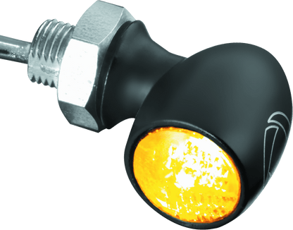 Kuryakyn Kellermann Atto Clear Lens Amber LED Lights in Satin Black - Kelly Motorsports