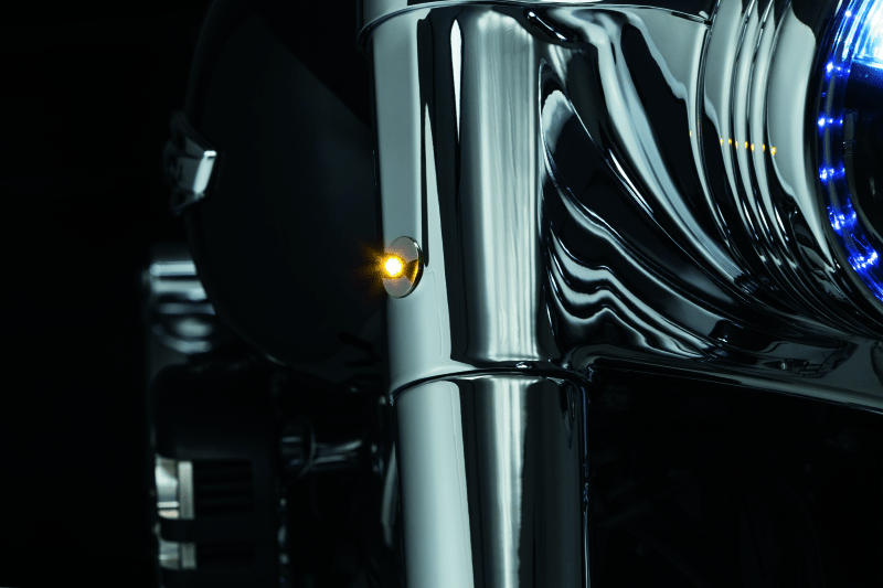 Kuryakyn Kellermann Atto Clear Lens Amber LED Lights in Satin Black - Kelly Motorsports