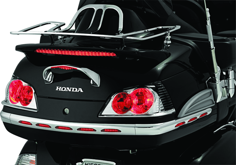 Kuryakyn LED Lighted Trunk Lid Handle for Honda GL1800 Gold Wing (2001-2005) - Chrome with Clear Lens and Red LEDs - Kelly Motorsports