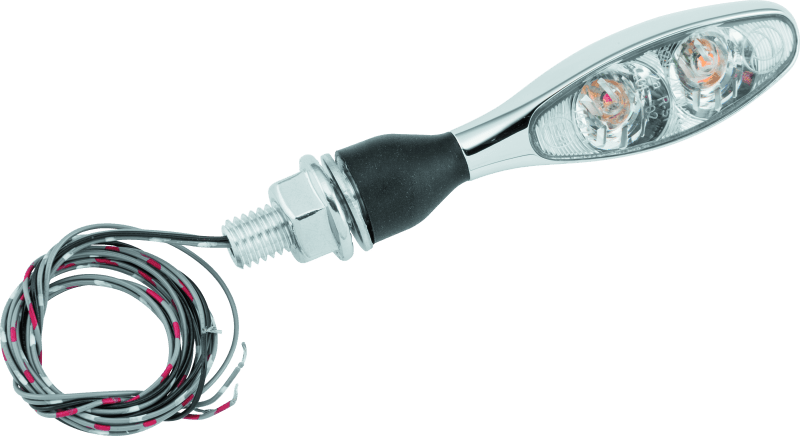 Kuryakyn Micro 1000 Dual Function LED Signal Light with Clear Lens and Chrome Finish - Part #kur2532 - Kelly Motorsports