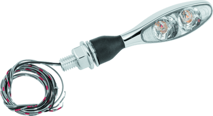 Kuryakyn Micro 1000 Dual Function LED Signal Light with Clear Lens and Chrome Finish - Part #kur2532 - Kelly Motorsports