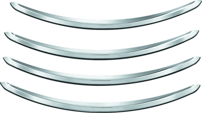 Kuryakyn Rear Fender Accents for Harley Davidson FLHX and FLTRX Models in Chrome - Kelly Motorsports
