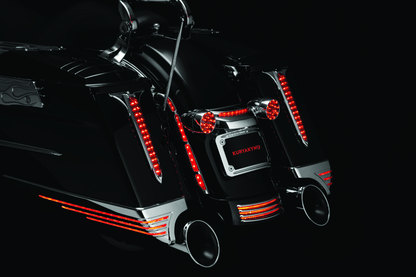 Kuryakyn Rear Fender Accents for Harley Davidson FLHX and FLTRX Models in Chrome - Kelly Motorsports
