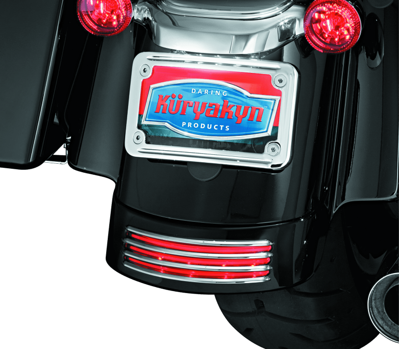 Kuryakyn Rear Fender Accents for Harley Davidson FLHX and FLTRX Models in Chrome - Kelly Motorsports