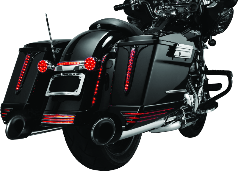 Kuryakyn Rear Fender Accents for Harley Davidson FLHX and FLTRX Models in Chrome - Kelly Motorsports