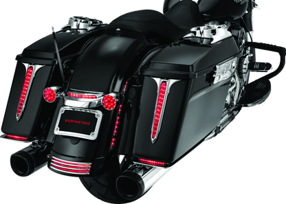 Kuryakyn Rear Fender Accents for Harley Davidson FLHX and FLTRX Models in Chrome - Kelly Motorsports