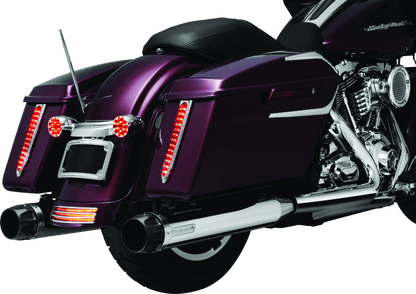 Kuryakyn Rear Fender Accents for Harley Davidson FLHX and FLTRX Models in Chrome - Kelly Motorsports