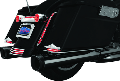 Kuryakyn Rear Fender Accents for Harley Davidson FLHX and FLTRX Models in Chrome - Kelly Motorsports