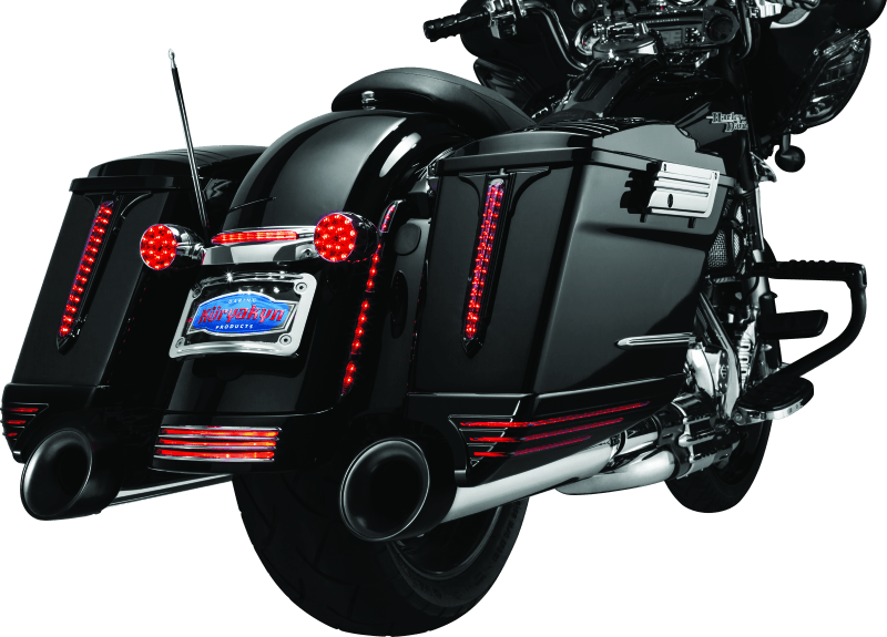 Kuryakyn Rear Fender Accents for Harley Davidson FLHX and FLTRX Models in Chrome - Kelly Motorsports