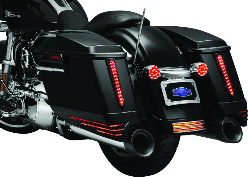 Kuryakyn Rear Fender Accents for Harley Davidson FLHX and FLTRX Models in Chrome - Kelly Motorsports