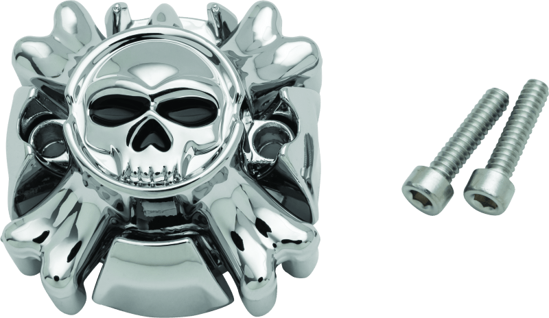 Kuryakyn Replacement Zombie Grip Emblems Without Throttle Boss Chrome - Part Number KUR6281 - Kelly Motorsports