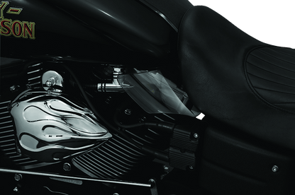 Kuryakyn Saddle Shields Heat Deflectors for Harley Davidson Dyna Models (2004-2006) with Smoke Reflective Tint - Kelly Motorsports