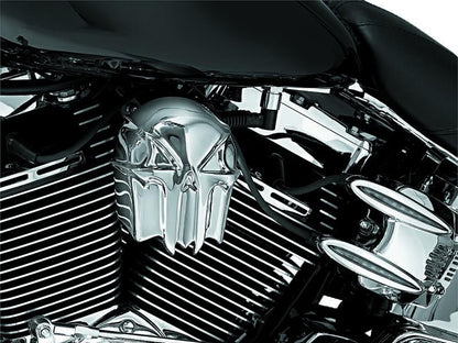 Kuryakyn Skull Horn Cover Chrome - Part Number KUR7718 for Harley-Davidson - Kelly Motorsports