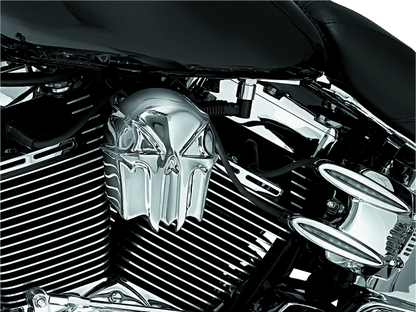 Kuryakyn Skull Horn Cover Chrome - Part Number KUR7718 for Harley-Davidson - Kelly Motorsports