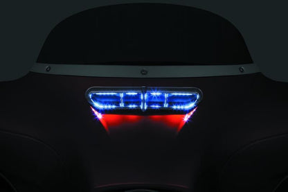 Kuryakyn Tracer LED Fairing Vent Accent for Harley-Davidson Touring Bikes - Chrome Finish with White LED Lighting - Kelly Motorsports