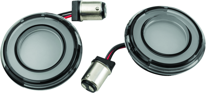 Kuryakyn Tracer LED Rear Turn Signal Inserts with Red/Red Smoke Lens for Harley Davidson Models - Kelly Motorsports