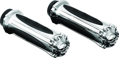Kuryakyn Zombie Grips Without Throttle Boss for Throttle-By-Wire Chrome - Part Number KUR6298 - Kelly Motorsports