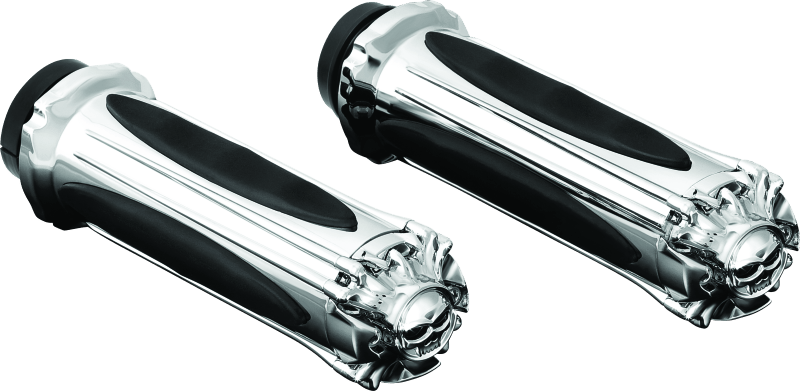 Kuryakyn Zombie Grips Without Throttle Boss for Throttle-By-Wire Chrome - Part Number KUR6298 - Kelly Motorsports