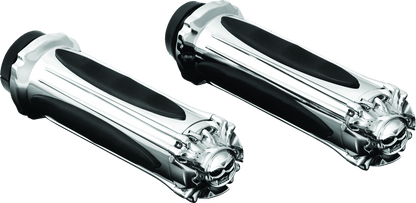 Kuryakyn Zombie Grips Without Throttle Boss for Throttle-By-Wire Chrome - Part Number KUR6298 - Kelly Motorsports