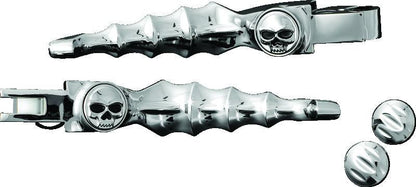 Kuryakyn Zombie Levers 96-Up Cable Chrome - Stylish Motorcycle Brake and Clutch Levers for Harley-Davidson - Kelly Motorsports