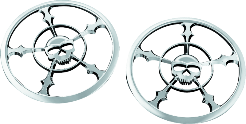Kuryakyn Zombie Speaker Grill for 14-Up Harley Davidson Touring Models - Chrome - Kelly Motorsports