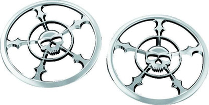 Kuryakyn Zombie Speaker Grill for 14-Up Harley Davidson Touring Models - Chrome - Kelly Motorsports