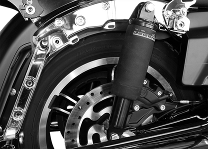 Legend Suspension AIR-A FL Adjustable Air Suspension System with Black Handlebar Control for FLH Models - Part No. 1311-0153 - Kelly Motorsports