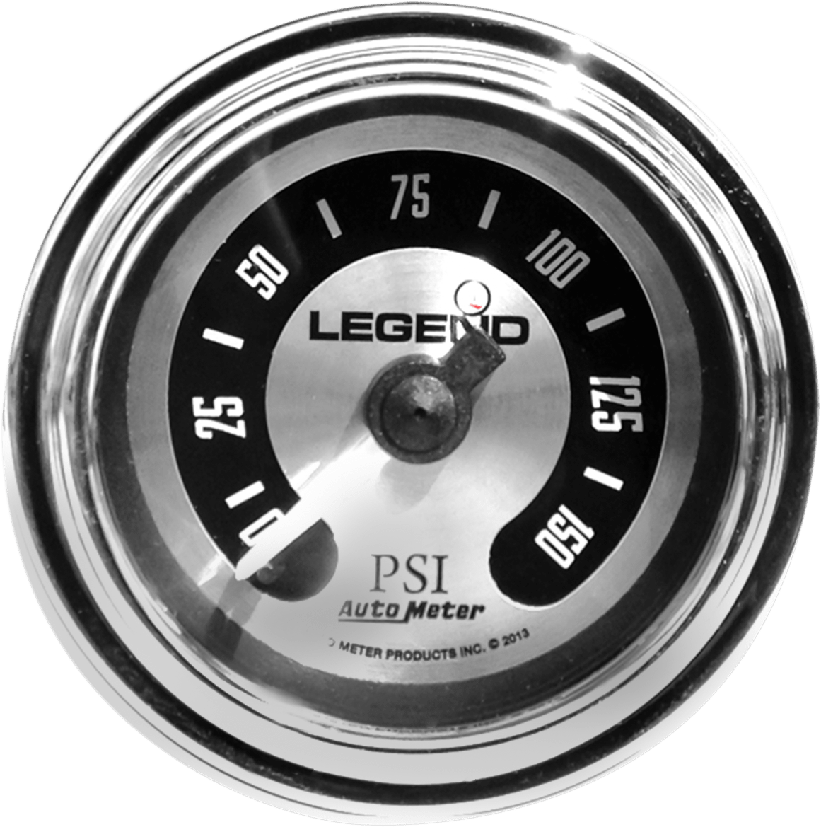 Legend Suspension Fairing Mounted LED Backlit PSI Gauge 0-150 PSI - Spun Aluminum (Part #2212-0492) - Kelly Motorsports