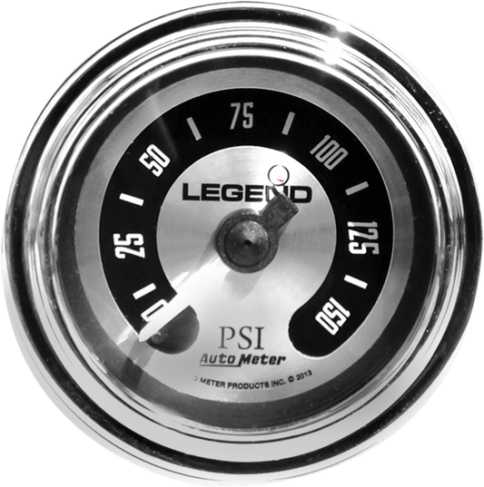 Legend Suspension Fairing Mounted LED Backlit PSI Gauge 0-150 PSI - Spun Aluminum (Part #2212-0492) - Kelly Motorsports