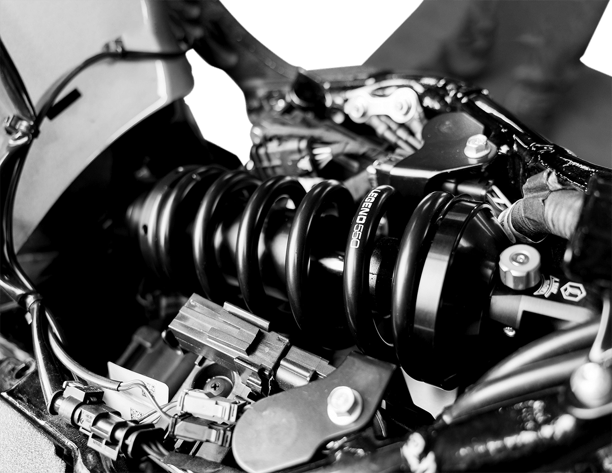 Legend Suspension Revo-A Mono Shock for M-Eight Softail Models - 13 Inch Heavy Duty - Kelly Motorsports