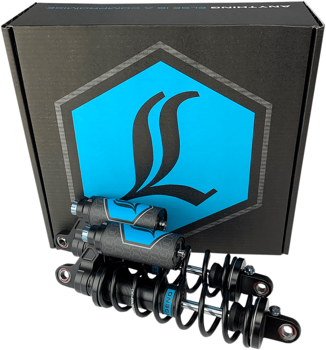 Legend Suspension Revo ARC Piggyback Shocks - 14 Inch - Black for Harley-Davidson Dyna 1999-2017 - Part 1310-1892 - Kelly Motorsports