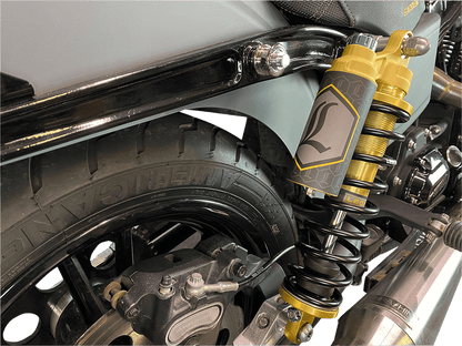 Legend Suspension Revo ARC Piggyback Shocks for Harley-Davidson Dyna 1999-2017, 14-Inch, Gold - Kelly Motorsports