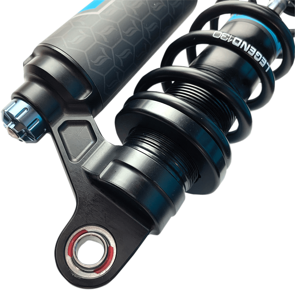 Legend Suspension Revo ARC Piggyback Shocks for Harley-Davidson Dyna 1999-2017, 14-Inch Heavy Duty Black Part 1310-1893 - Kelly Motorsports
