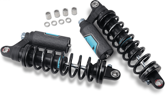 Legend Suspension REVO ARC Piggyback Shocks for Harley Sportster 13-Inch, Black, Part 1310-1894 - Kelly Motorsports