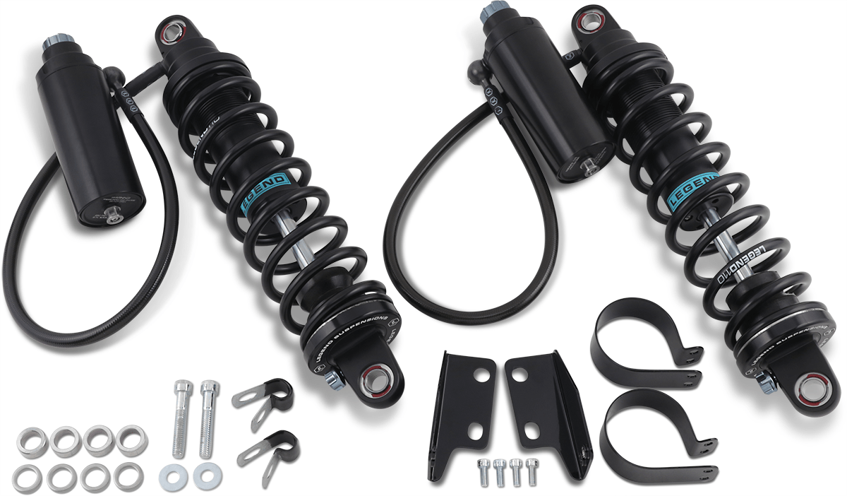 Legend Suspension Revo ARC Remote Reservoir Shocks - 13-inch Standard Black 1310-1886 - Kelly Motorsports