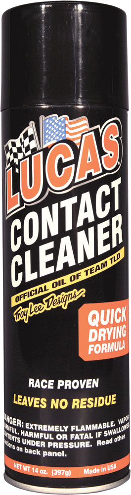 LUCAS Contact Cleaner 14 oz - Fast - Drying, Residue - Free Formula - Kelly Motorsports