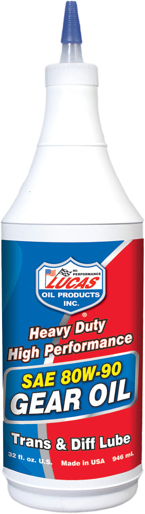 LUCAS Heavy Duty Gear Oil 80W - 90 Part 10043 – 1 Quart, 12 - Pack - Kelly Motorsports