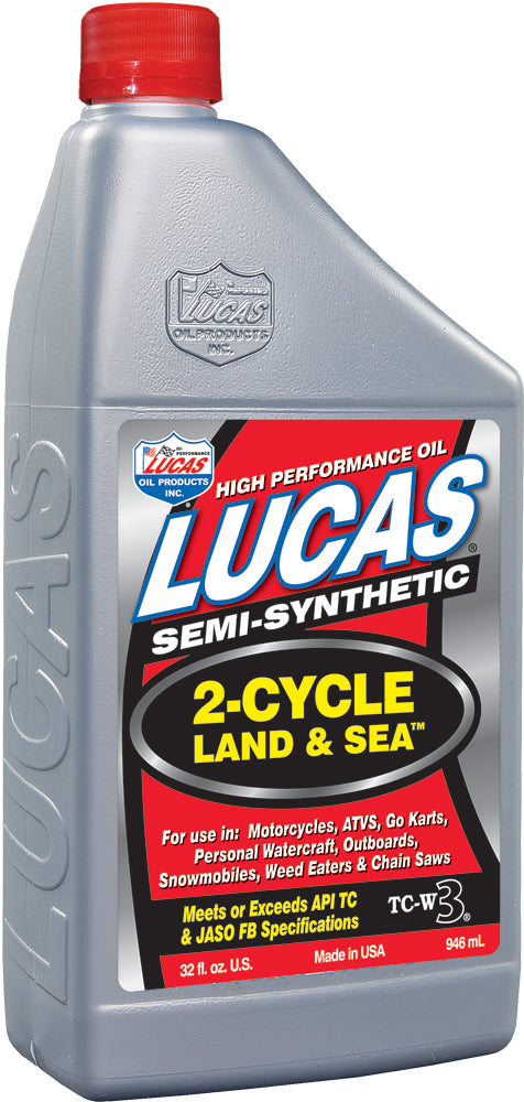 LUCAS Land/Sea Semi - Syn 2 - Stroke Oil Part Number 10467 for Cobra CX50 and Honda CR500AF - Kelly Motorsports