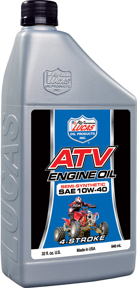 LUCAS Semi - Syn ATV Oil 10W - 40 4T, 1 Quart - High - Performance Engine Lubricant - Kelly Motorsports