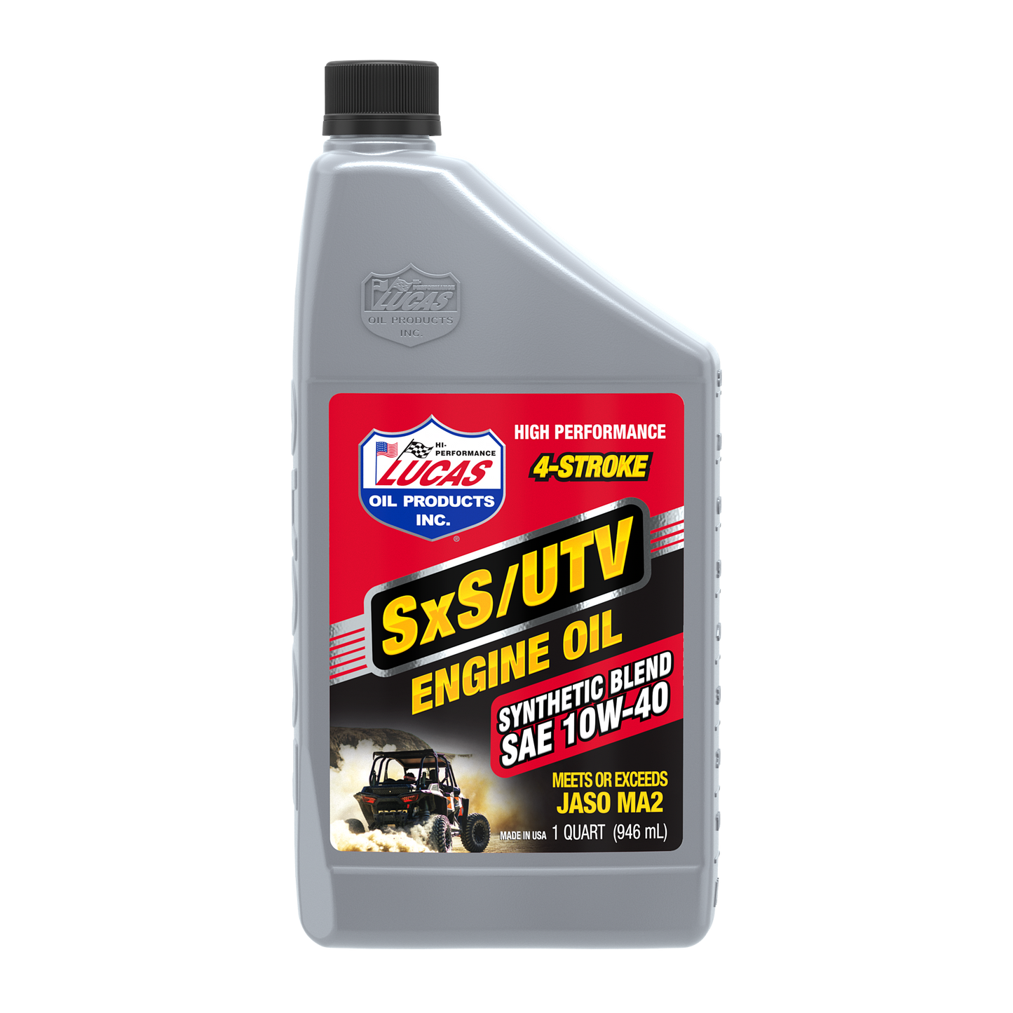 LUCAS SXS Semi Synthetic Engine Oil 10W - 40, 1 Quart - Compatible with ATVs and Side - by - Sides - Kelly Motorsports