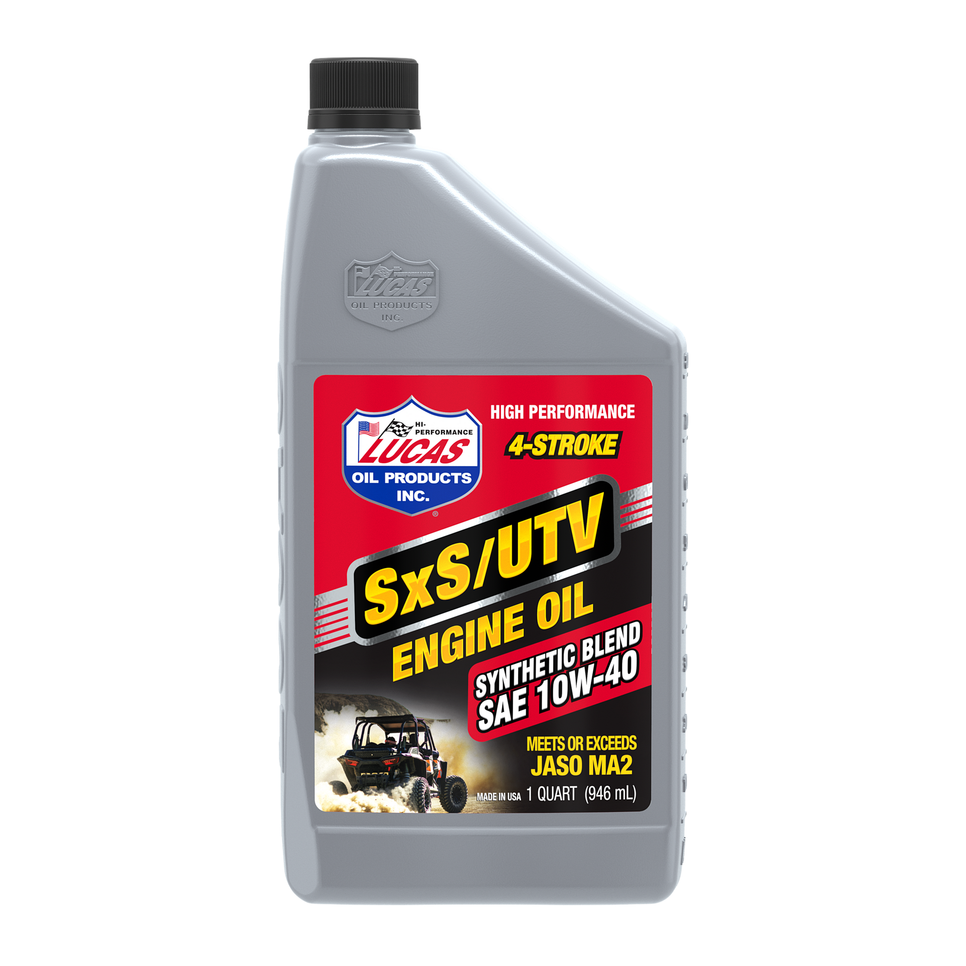 LUCAS SXS Semi Synthetic Engine Oil 10W - 40, 1 Quart - Compatible with ATVs and Side - by - Sides - Kelly Motorsports