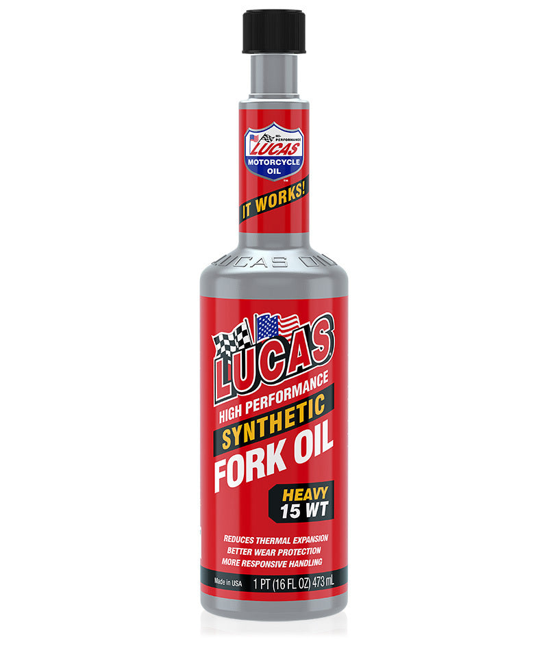 LUCAS Synthetic Fork Oil 15W - 16 oz for BMW F800R and Ducati Monster EVO - Kelly Motorsports