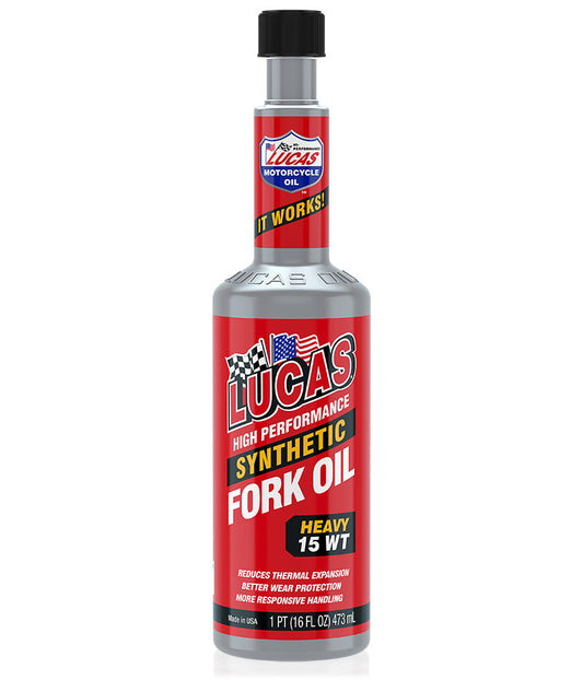 LUCAS Synthetic Fork Oil 15W - 16 oz for BMW F800R and Ducati Monster EVO - Kelly Motorsports