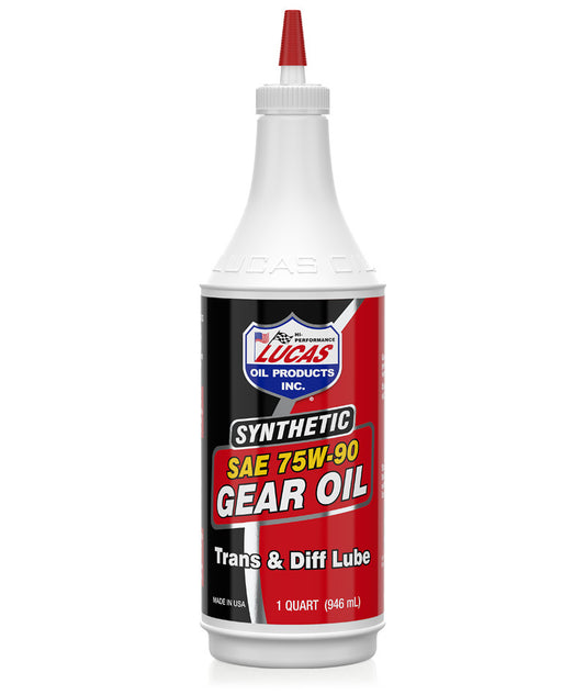 Lucas Synthetic Gear Oil 75W90 Part Number 10047 - 1 Quart, Heavy Duty Gear Lubricant - Kelly Motorsports