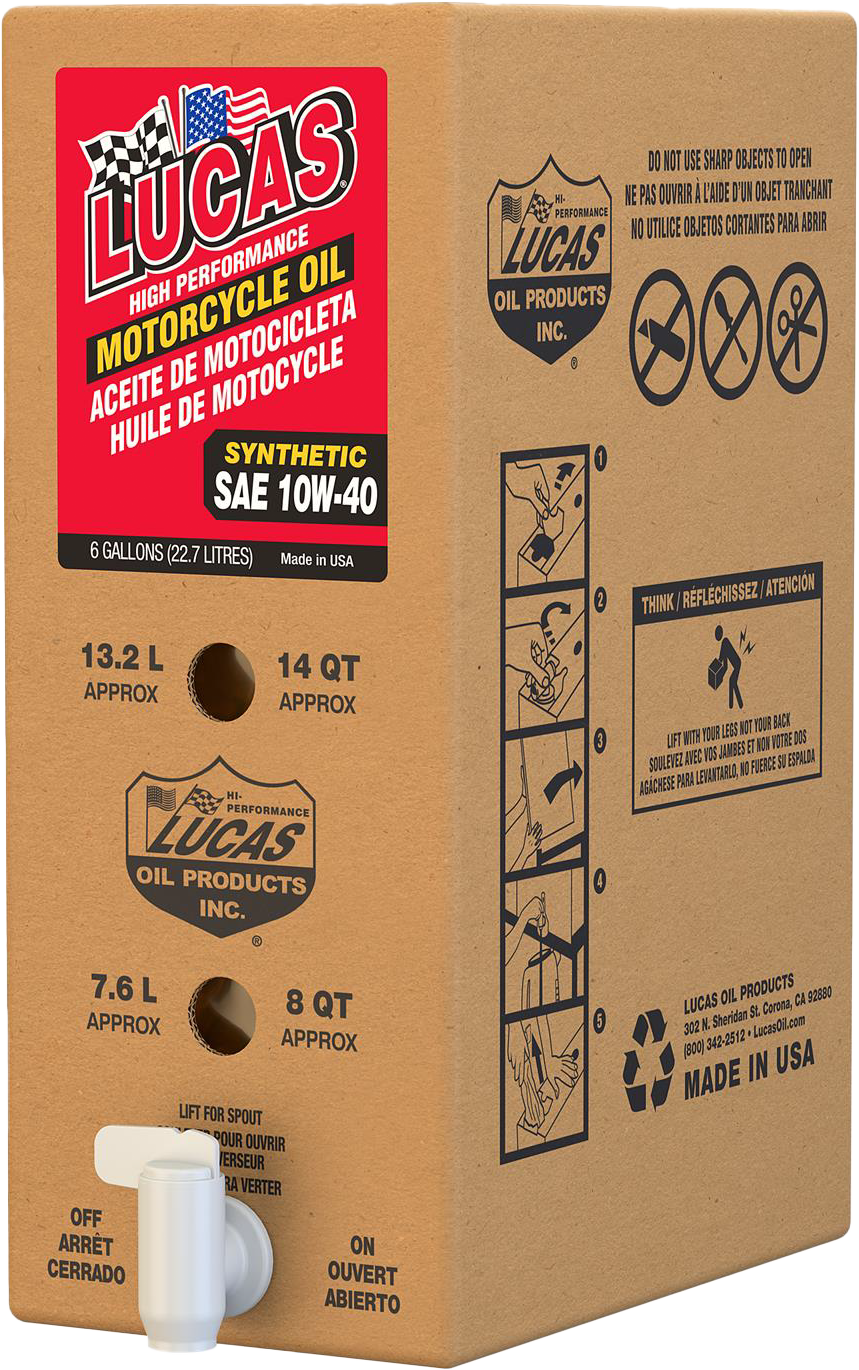 LUCAS Synthetic High Performance Oil 10W - 40 for SXS & ATV Engines - 6 Gallon Bib - Kelly Motorsports