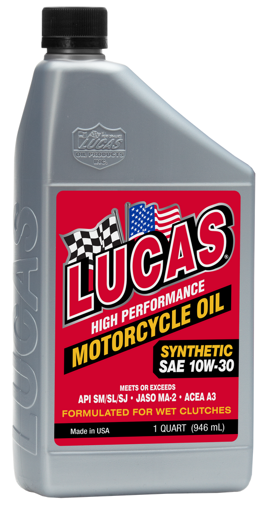 LUCAS Synthetic HP Oil 10W - 30 4T - 1 Quart (6 per case) - Kelly Motorsports