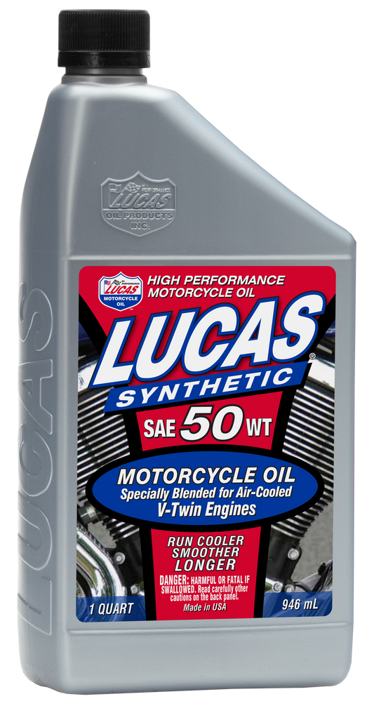 LUCAS Synthetic HP Oil 50W 4T 1 Quart - High - Performance Motorcycle Engine Oil - Kelly Motorsports